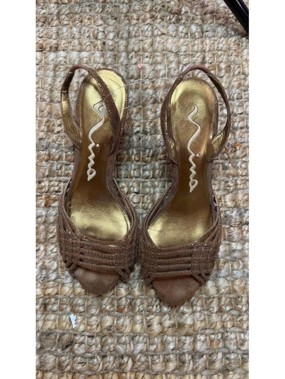 6.5 Nina Bronze Strappy Heel Sandals